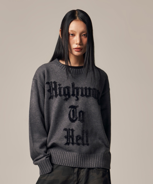 IDWS(アイドンワナセル)の「Hellride Crewneck Knit Charcoal(ニット/セーター・レディース・その他・1/2)」の19枚目の写真