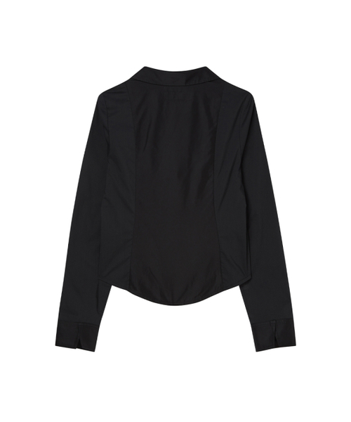NYXX（エヌワイエックスエックス）の「EYELET KNOT SHIRTS BLACK（シャツ/ブラウス・レディース・その他・FREE）」の3枚目の写真