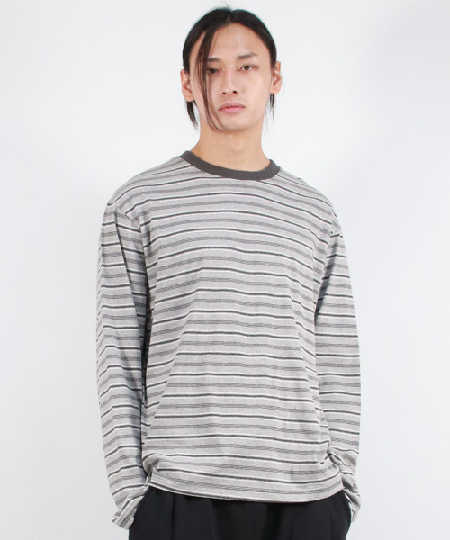DEMARC（ドゥマーク）の「M MULTI STRIPE LONG SLEEVE TEE - Gray（Tシャツ/カットソー・メンズ・その他・MEDIUM/LARGE）」の5枚目の写真
