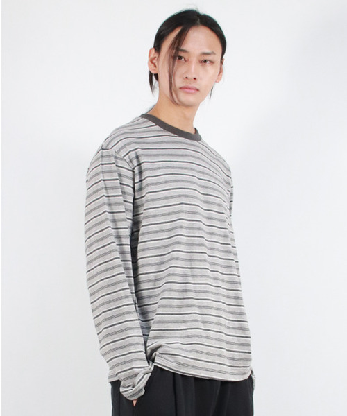 DEMARC（ドゥマーク）の「M MULTI STRIPE LONG SLEEVE TEE - Gray（Tシャツ/カットソー・メンズ・その他・MEDIUM/LARGE）」の6枚目の写真