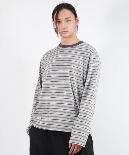 DEMARC（ドゥマーク）の「M MULTI STRIPE LONG SLEEVE TEE - Gray（Tシャツ/カットソー・メンズ・その他・MEDIUM/LARGE）」の7枚目の写真
