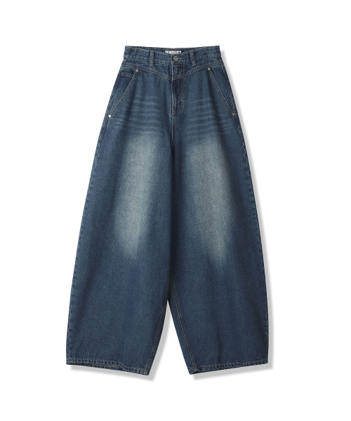 ZENDUST(ジェンダスト)の「Rothen Wide Denim Pants YELLOW BLUE(デニムパンツ・レディース・イエロー・LARGE/MEDIUM/SMALL/X-SMALL/XX-SMALL)」の4枚目の写真