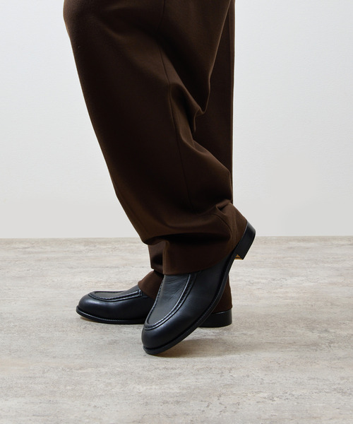 And A（アンドエー）の「PADRONE パドローネ / MOCCASIN SLIP-ON オイルレザーモカシンスリッポンシューズ / PU8759-2015（モカシン/デッキシューズ・メンズ・キャメル/ブラック/ベージュ・40/43/42/41）」の4枚目の写真