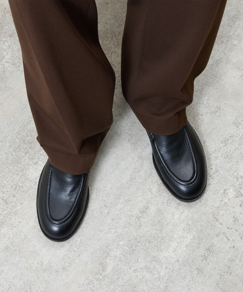 And A（アンドエー）の「PADRONE パドローネ / MOCCASIN SLIP-ON オイルレザーモカシンスリッポンシューズ / PU8759-2015（モカシン/デッキシューズ・メンズ・キャメル/ブラック/ベージュ・40/43/42/41）」の17枚目の写真