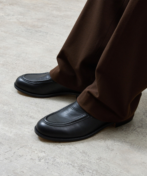 And A（アンドエー）の「PADRONE パドローネ / MOCCASIN SLIP-ON オイルレザーモカシンスリッポンシューズ / PU8759-2015（モカシン/デッキシューズ・メンズ・キャメル/ブラック/ベージュ・40/43/42/41）」の18枚目の写真