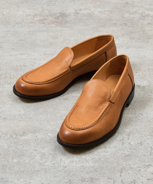 And A（アンドエー）の「PADRONE パドローネ / MOCCASIN SLIP-ON オイルレザーモカシンスリッポンシューズ / PU8759-2015（モカシン/デッキシューズ・メンズ・キャメル/ブラック/ベージュ・40/43/42/41）」の21枚目の写真