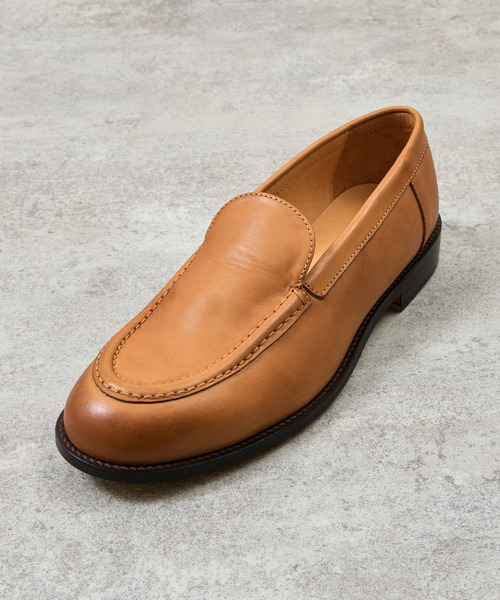 And A（アンドエー）の「PADRONE パドローネ / MOCCASIN SLIP-ON オイルレザーモカシンスリッポンシューズ / PU8759-2015（モカシン/デッキシューズ・メンズ・キャメル/ブラック/ベージュ・40/43/42/41）」の22枚目の写真