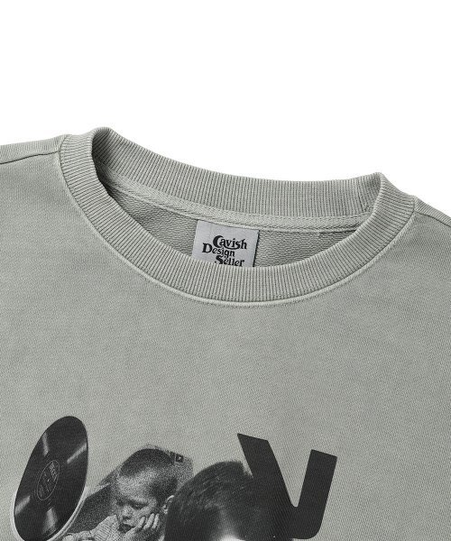 Cavish（カビシ）の「COLLAGE PIGMENT SWEATSHIRT GREEN(CV2DSUM462A)（スウェット・レディース・グリーン・LARGE/MEDIUM/SMALL/X-LARGE）」の5枚目の写真