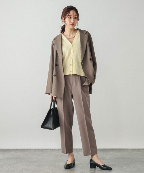 GLOBAL WORK（グローバルワーク）の「洗えるケーブルVネックカーディガン/608428（カーディガン/ボレロ・レディース・ライトイエロー/杢グレー/ネイビー・LARGE/MEDIUM）」の19枚目の写真