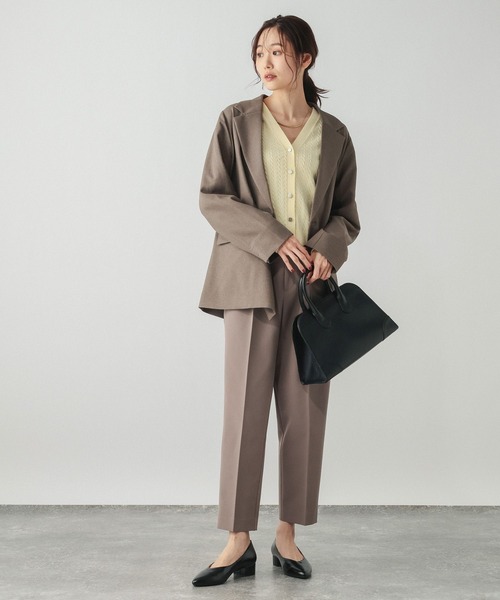 GLOBAL WORK（グローバルワーク）の「洗えるケーブルVネックカーディガン/608428（カーディガン/ボレロ・レディース・ライトイエロー/杢グレー/ネイビー・LARGE/MEDIUM）」の20枚目の写真