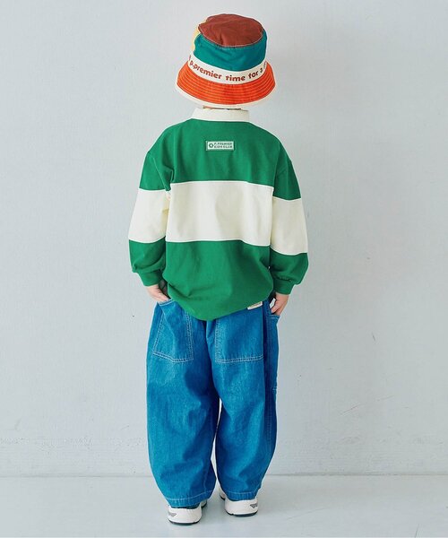 p.premier(ピードットプルミエ)の「春色の切替ラガーシャツ_ジュニア対応(ポロシャツ・キッズ・グリーン/ピンク/イエロー・80/90/100/110/120/130/140)」の7枚目の写真