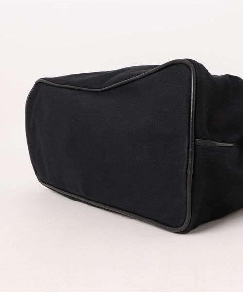 Lloyd Footwear（ロイドフットウェア）の「LLOYD FOOTWEAR LLC/C40 (17" Gladstone Bag) Black "Canvas Cotton  Bridle Leather"（ボストンバッグ・メンズ・ブラック・ONE SIZE）」の3枚目の写真