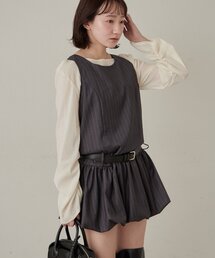 mline | [mline]ストライプベルトワンピース(ワンピース)