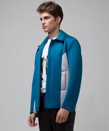 BEOM（ボム）の「ブロック配色ジャンパー（ブルー）（その他アウター）」