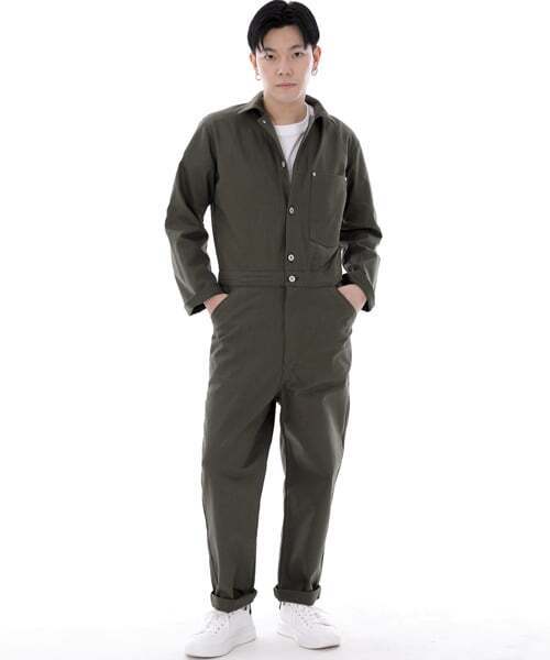 SAINTCREW(セントクルー)の「シティボーイ ボタン ジャンプスーツ CBB-507 カーキ(つなぎ/オールインワン・メンズ・その他・MEDIUM/LARGE/X-LARGE)」の1枚目の写真