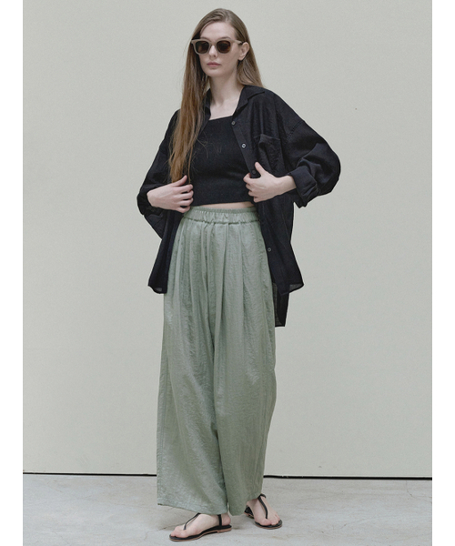 AVANT-G（アバン）の「Summer Wide Banding Pants - khaki（その他パンツ・レディース・その他・FREE）」の3枚目の写真