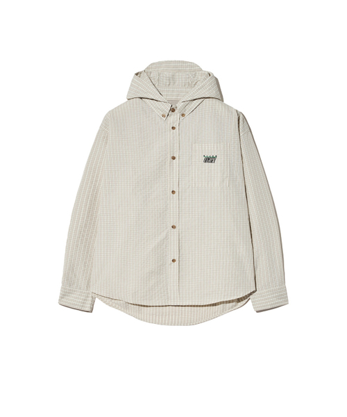 KIJUN MEN(キジュンメンズ)の「Check Hoodie Shirt Ivory(その他アウター・メンズ・その他・LARGE/X-LARGE)」の5枚目の写真