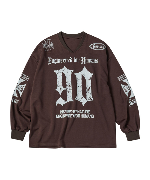 SAPIENS(サピエンス)の「90 ラグビー ロングスリーブ ブラウン(Tシャツ/カットソー・メンズ・その他・MEDIUM/LARGE)」の2枚目の写真
