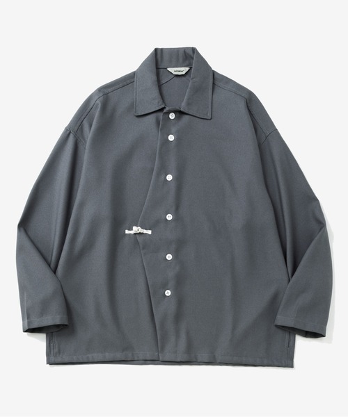 rehacer（レアセル）の「rehacer : Asymmetry Loop Cord Shirt / アシンメトリー ループコード シャツ（シャツ/ブラウス・メンズ・ブラック/グレー・SMALL/MEDIUM/LARGE/X-LARGE）」の9枚目の写真