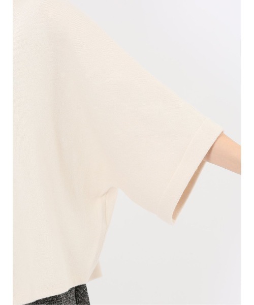 m.f.editorial(エムエフエディトリアル)の「【ストレッチ ウォッシャブル ニットアウター】ウォッシャブル ポンチョ風 フードコーディガン(カーディガン/ボレロ・レディース・ブラウン/オフホワイト/チャコールグレー・MEDIUM)」の12枚目の写真