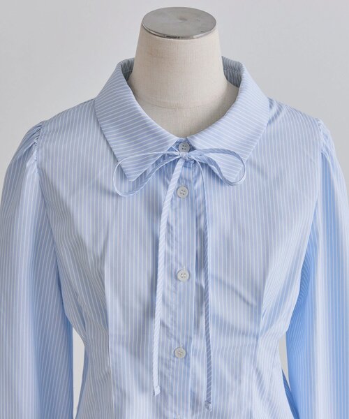 OLIVE des OLIVE(オリーブデオリーブ)の「【WEB限定】シャツ+ベストセット(シャツ/ブラウス・レディース・トップグレー/ネイビー/サックスブルー・FREE)」の6枚目の写真