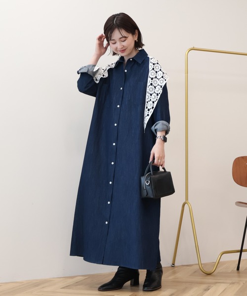 デニムシャツワンピース（ワンピース）｜AMERICAN HOLIC（アメリカン