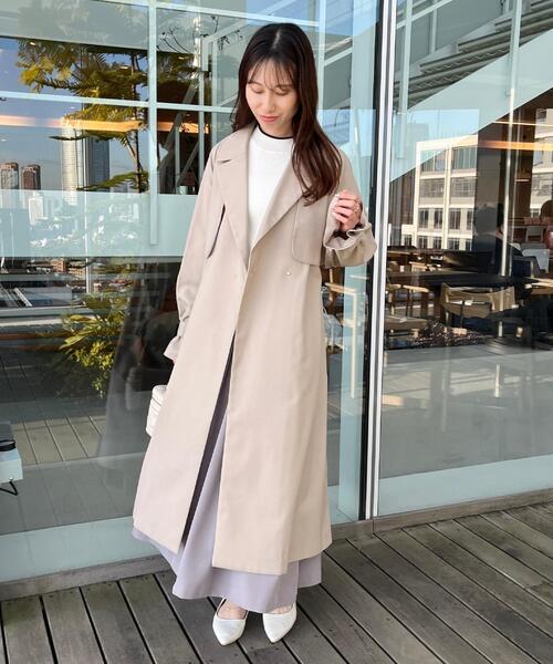 couture brooch（クチュールブローチ）の「【洗える・着映え】袖リボン リブニット（ニット/セーター・レディース・サックスブルー/オフホワイト/ネイビー/ナチュラル・38/36/42/40）」の16枚目の写真