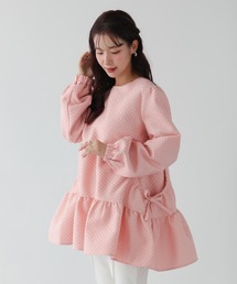 ジャガード裾バルーントップス（その他トップス）｜Fit more（フィット 