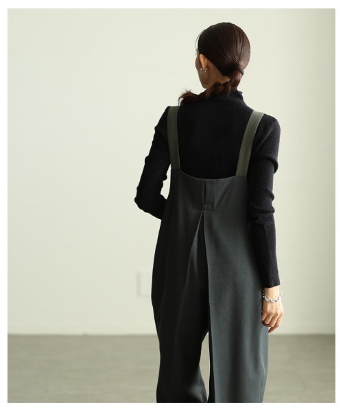 Sawa a la mode(サワアラモード)の「サロペットパンツ(サロペット/オーバーオール・レディース・カーキ/チャコールグレー・FREE)」の17枚目の写真