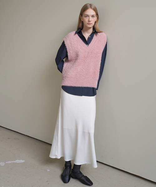 PAUL&ALICE(ポール&アリス)の「HAIRY KNIT VEST / PINK(ベスト・レディース・ピンク・FREE)」の3枚目の写真