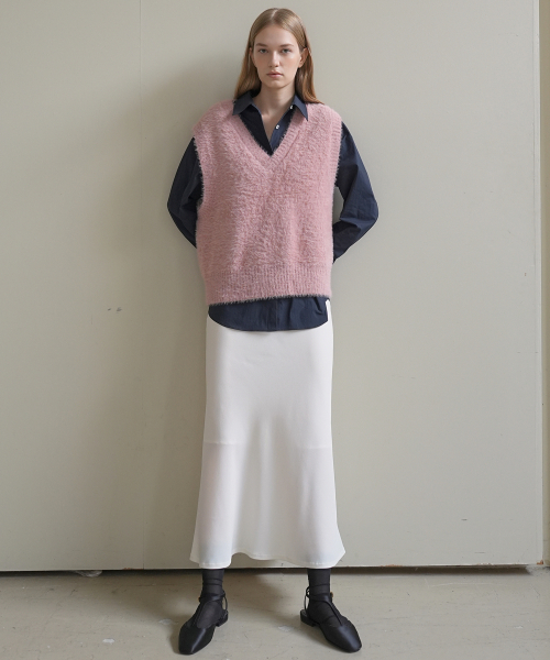 PAUL&ALICE(ポール&アリス)の「HAIRY KNIT VEST / PINK(ベスト・レディース・ピンク・FREE)」の4枚目の写真