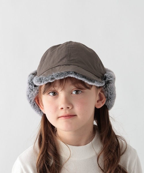 GLOBAL WORK（グローバルワーク）の「フライトCAP/636750（キャップ・キッズ・ブラック/カーキ・LARGE/MEDIUM）」の3枚目の写真