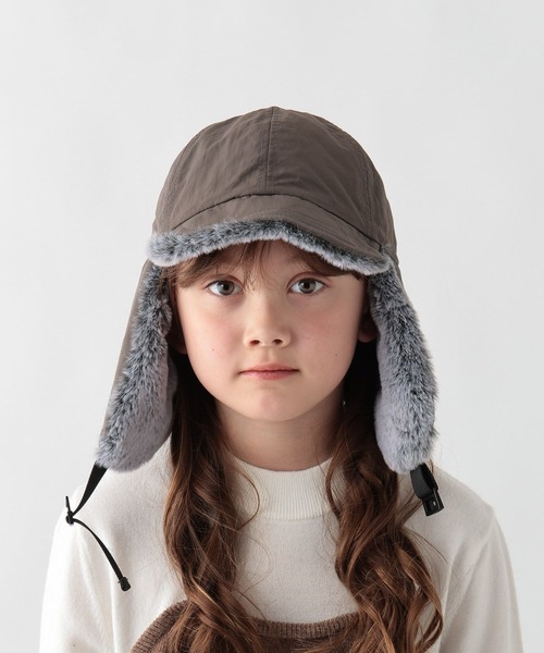 GLOBAL WORK（グローバルワーク）の「フライトCAP/636750（キャップ・キッズ・ブラック/カーキ・LARGE/MEDIUM）」の6枚目の写真