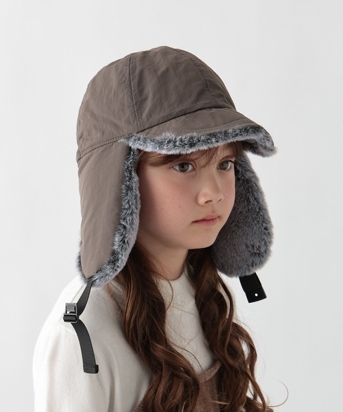 GLOBAL WORK（グローバルワーク）の「フライトCAP/636750（キャップ・キッズ・ブラック/カーキ・LARGE/MEDIUM）」の8枚目の写真