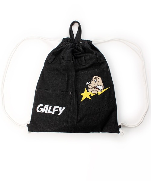 GALFY(ガルフィー)の「GALFY(ガルフィー)星のわんちゃんリメイクナップサック/手提げ付き/ポケットデザイン/ブラックデニム/カモフラ(バックパック/リュック・メンズ・カモフラージュ/ブラック系その他・FREE)」の15枚目の写真