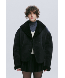 AFTERHOURS（アフターアワーズ）の「SHAWL COLLAR MUSTANG JACKET (BLACK)（ムートンコート）」