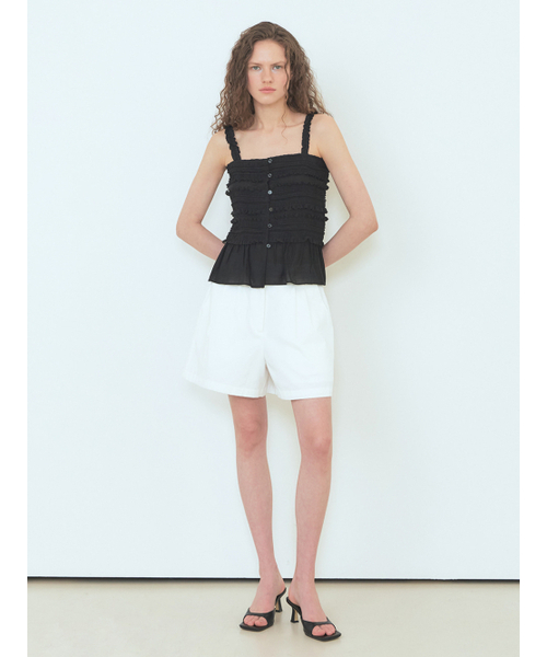 ETMON(エトモン)の「Cotton Pintuck Short Pants White(その他パンツ・レディース・その他・S/M)」の1枚目の写真