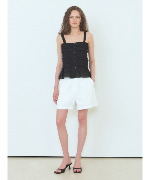 ETMON(エトモン)の「Cotton Pintuck Short Pants White(その他パンツ・レディース・その他・S/M)」の5枚目の写真