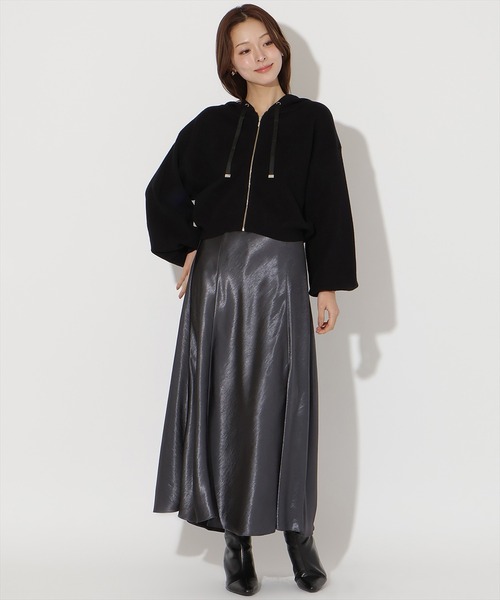 AND COUTURE(アンドクチュール)の「ニットパーカー(パーカー・レディース・チャコールグレー/ブラック/ベージュ/オレンジ・FREE)」の10枚目の写真