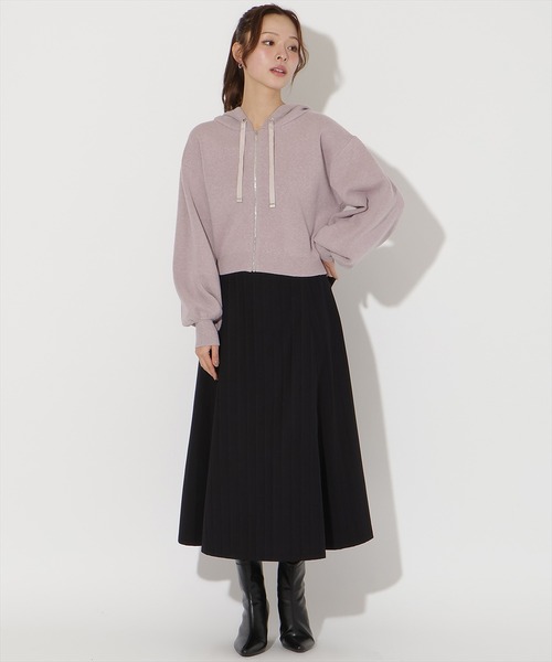 AND COUTURE(アンドクチュール)の「ニットパーカー(パーカー・レディース・チャコールグレー/ブラック/ベージュ/オレンジ・FREE)」の22枚目の写真