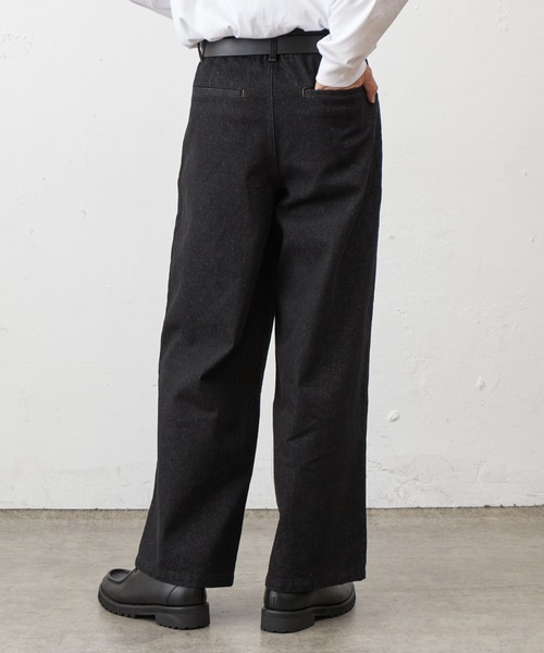 COLONY 2139(コロニートゥーワンスリーナイン)の「ナチュラルスラブデニム1タックワイドスラックス(デニムパンツ・メンズ・インディゴブルー/ブラック・MEDIUM/LARGE)」の11枚目の写真