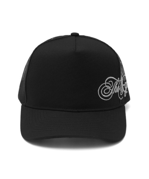 X-girl（エックスガール）の「SIDE SCRIPT LOGO TRUCKER CAP（キャップ・レディース・ブラック/ブラウン/カモフラージュ・ONE SIZE）」の7枚目の写真