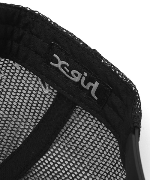 X-girl（エックスガール）の「SIDE SCRIPT LOGO TRUCKER CAP（キャップ・レディース・ブラック/ブラウン/カモフラージュ・ONE SIZE）」の14枚目の写真