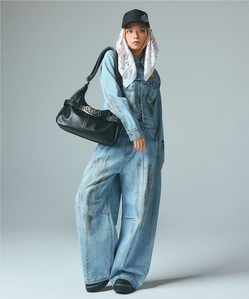 X-girl（エックスガール）の「SIDE SCRIPT LOGO TRUCKER CAP（キャップ・レディース・ブラック/ブラウン/カモフラージュ・ONE SIZE）」の18枚目の写真