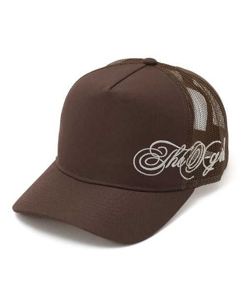 X-girl（エックスガール）の「SIDE SCRIPT LOGO TRUCKER CAP（キャップ・レディース・ブラック/ブラウン/カモフラージュ・ONE SIZE）」の5枚目の写真