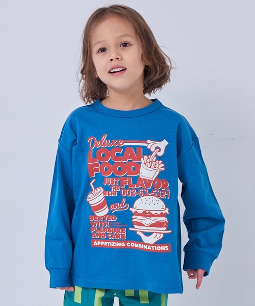 Life Support Products(ライフサポートプロダクツ)の「【プチプラ】グラフィックロンT(Tシャツ/カットソー・キッズ・ターコイズブルー/イエロー/チャコール/ベージュ/ラベンダー/オフホワイト/杢グレー/カーキ/ホワイト系その他/ピンク・130/120/110/100/95/90/80/150/140)」の7枚目の写真
