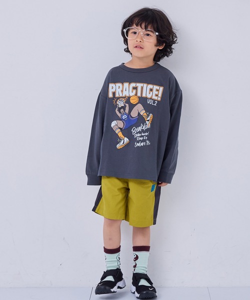 Life Support Products(ライフサポートプロダクツ)の「【プチプラ】グラフィックロンT(Tシャツ/カットソー・キッズ・ターコイズブルー/イエロー/チャコール/ベージュ/ラベンダー/オフホワイト/杢グレー/カーキ/ホワイト系その他/ピンク・130/120/110/100/95/90/80/150/140)」の19枚目の写真