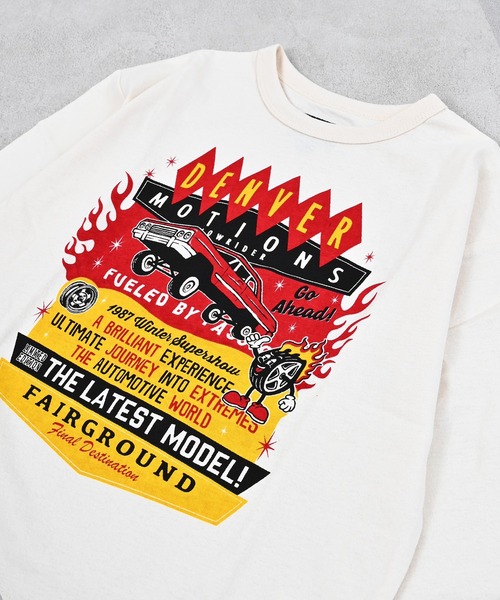 Life Support Products(ライフサポートプロダクツ)の「【プチプラ】グラフィックロンT(Tシャツ/カットソー・キッズ・ターコイズブルー/イエロー/チャコール/ベージュ/ラベンダー/オフホワイト/杢グレー/カーキ/ホワイト系その他/ピンク・130/120/110/100/95/90/80/150/140)」の13枚目の写真