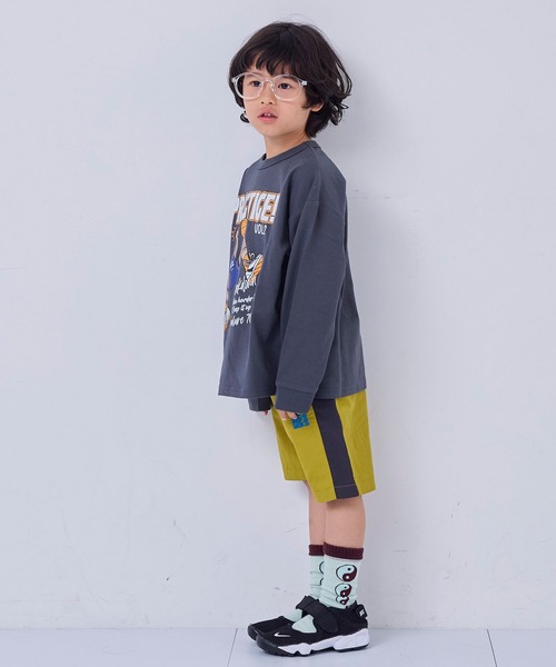 Life Support Products(ライフサポートプロダクツ)の「【プチプラ】グラフィックロンT(Tシャツ/カットソー・キッズ・ターコイズブルー/イエロー/チャコール/ベージュ/ラベンダー/オフホワイト/杢グレー/カーキ/ホワイト系その他/ピンク・130/120/110/100/95/90/80/150/140)」の20枚目の写真