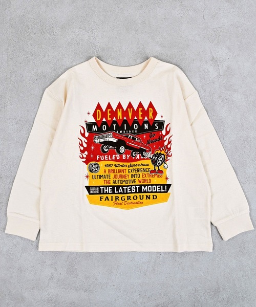 Life Support Products(ライフサポートプロダクツ)の「【プチプラ】グラフィックロンT(Tシャツ/カットソー・キッズ・ターコイズブルー/イエロー/チャコール/ベージュ/ラベンダー/オフホワイト/杢グレー/カーキ/ホワイト系その他/ピンク・130/120/110/100/95/90/80/150/140)」の12枚目の写真
